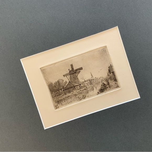 Windmill Etching Artwork - Picture 6 of 7